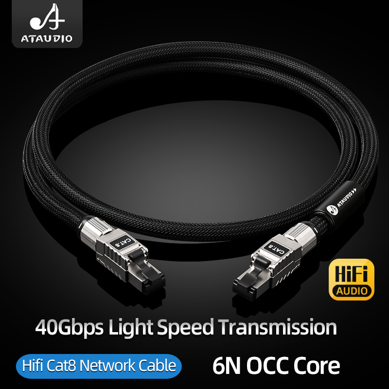Lan Cable Gaming - ATAUDIO CAT8 インターネットコード 40Gbps HiFi イーサネットケーブル
