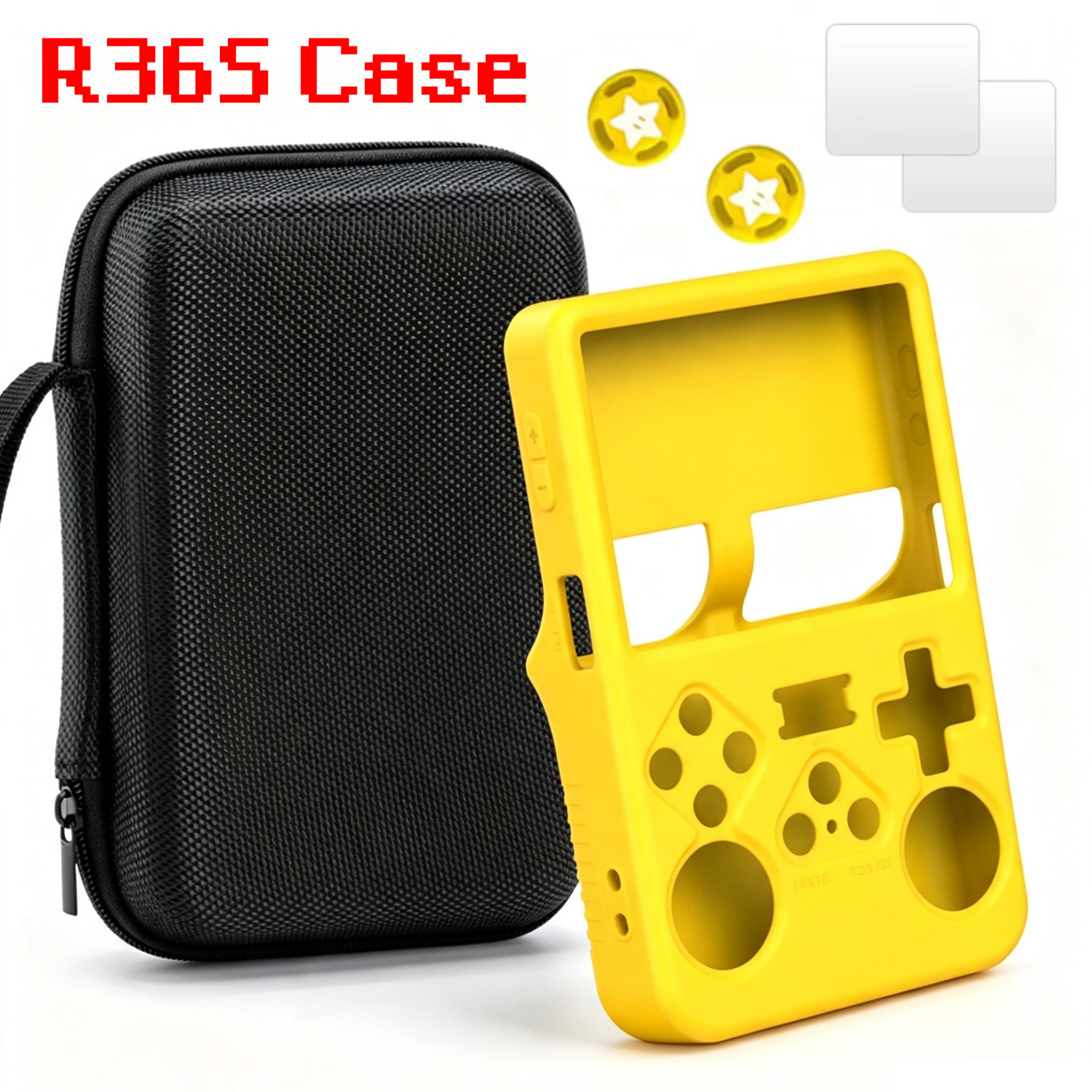 Gaming Console Bag - R36Sポータブル収納バッグ R36Sシリコンケース（画面付き） R36Sゲーム機用強化ガラス保護フィルムキット R36Sアクセサリー