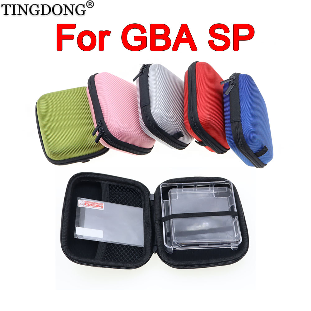 Gaming Console Bag - GBA SP ゲームコンソール用キャリングポーチ トラベルケースバッグ + 透明保護シェル
