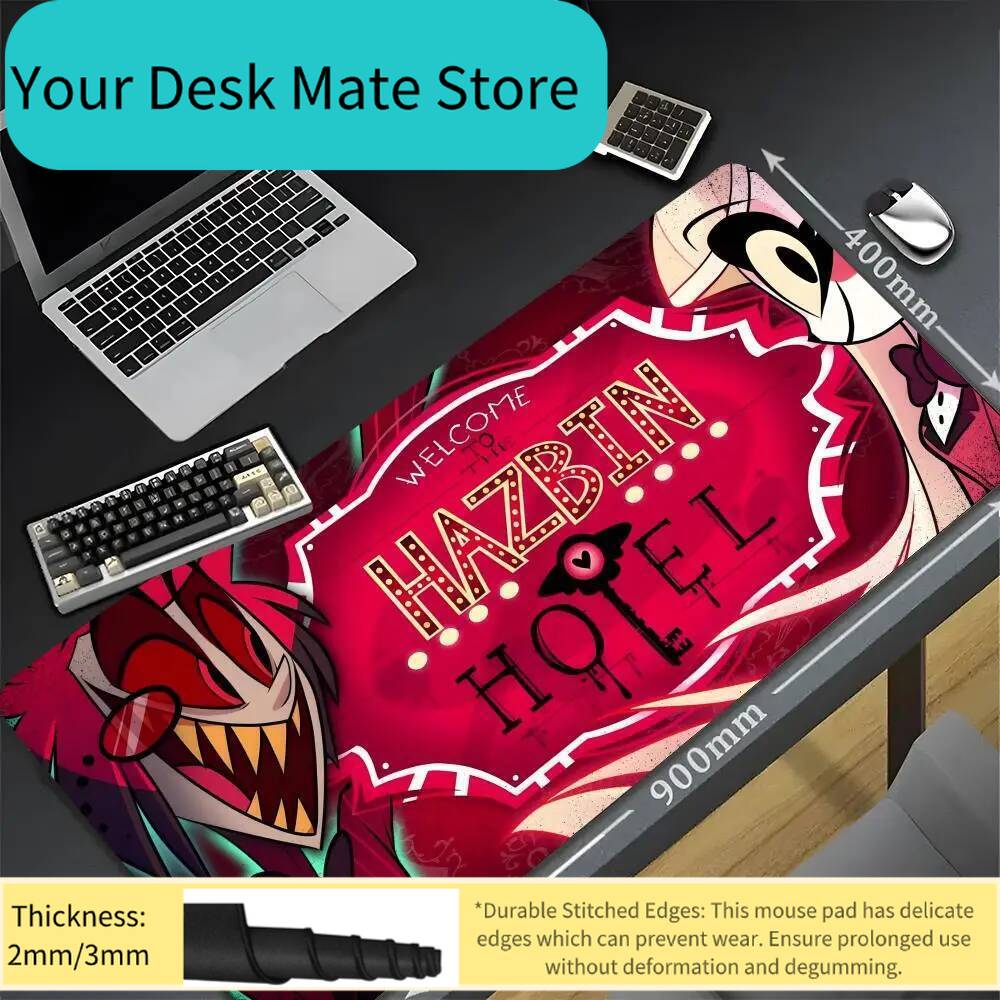 Gaming Console Desk - HazbinS H-Hotels AlastorS マウスパッド かわいいデスクマット XXL