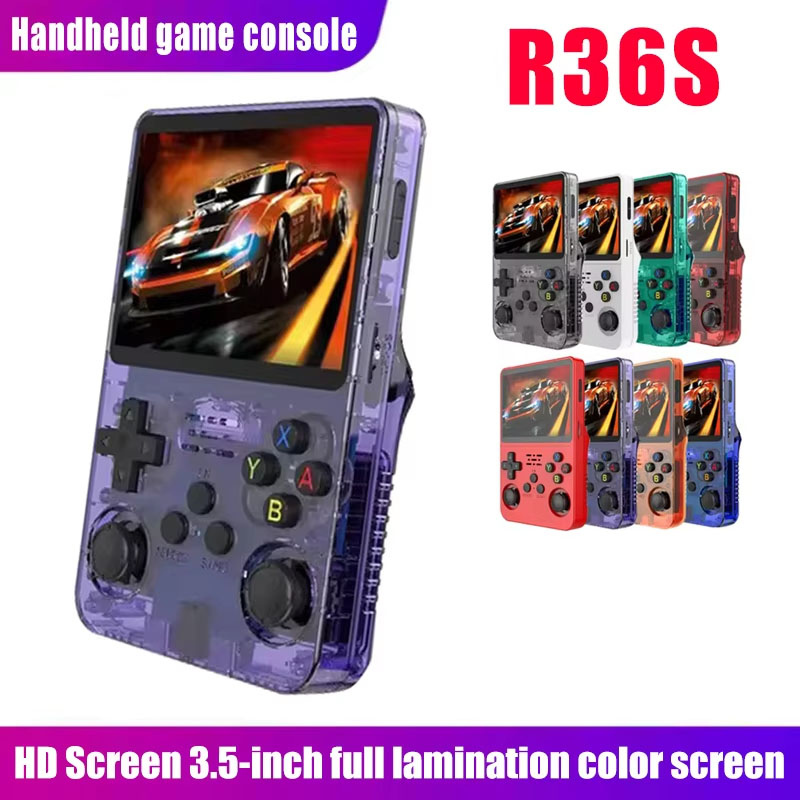 Gaming Console R36 Ultra - R36s 新型携帯ゲーム機 オープンソースLinux 3.5インチIPSスクリーン ハンドヘルド 128GB