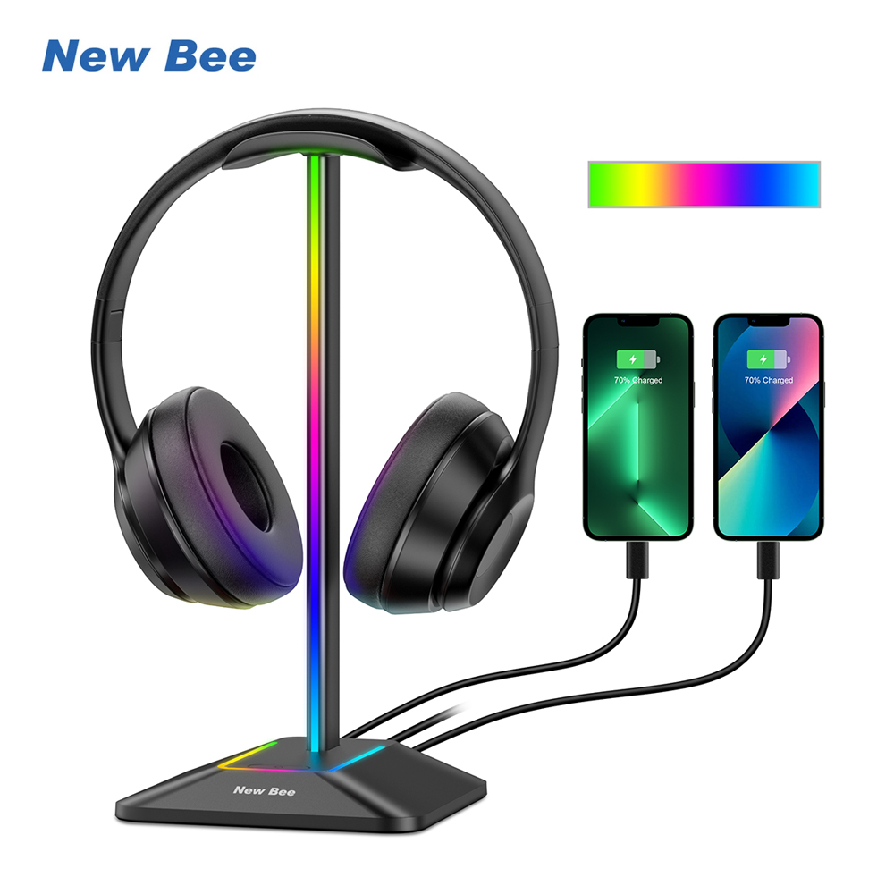新しい Bee Z8 RGB ヘッドフォンスタンドホルダー  - Gaming Console Desk のレビューと価格