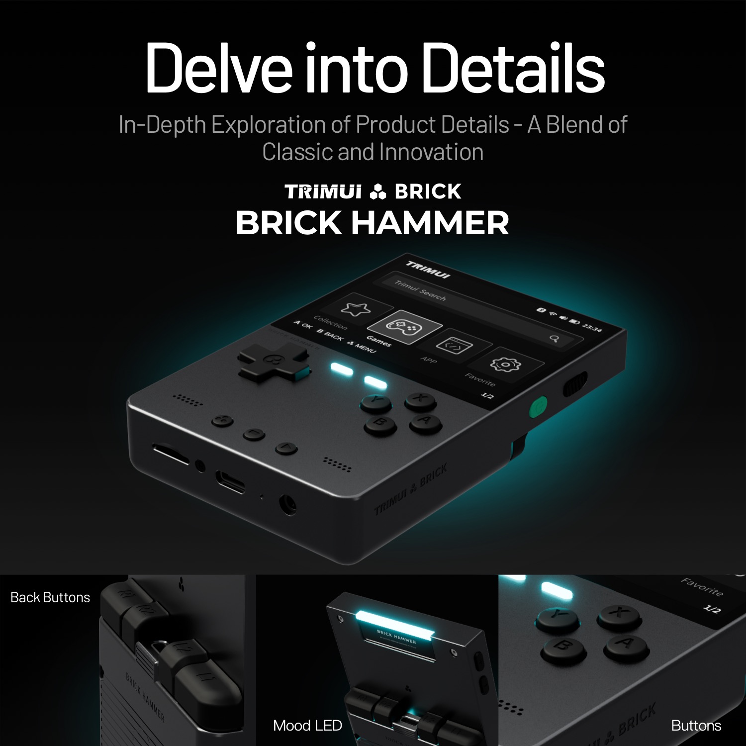 AMPOWN TRIMUI BRICK メタルレトロゲームコ - Gaming Console R36 Ultra のレビューと価格