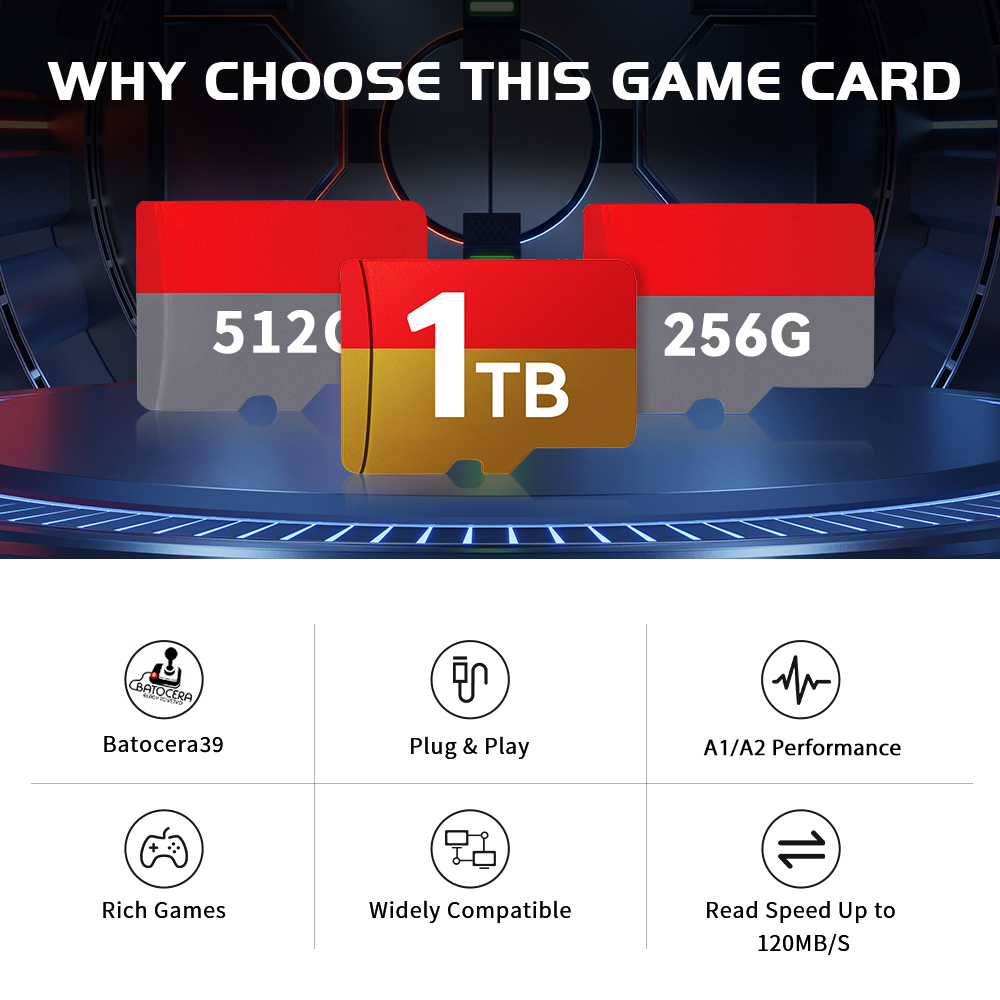 1TB 最新 Batocera 39 OS TF ゲームカー - Gaming Console Steam Deck のレビューと価格