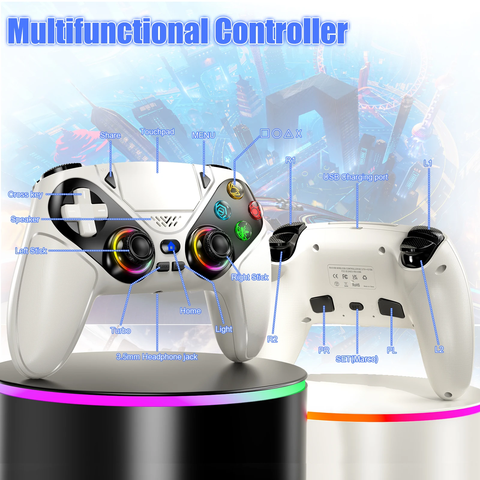 ワイヤレスコントローラーゲームパッド プレイステーション5  - Gaming Console Portable Pc のレビューと価格