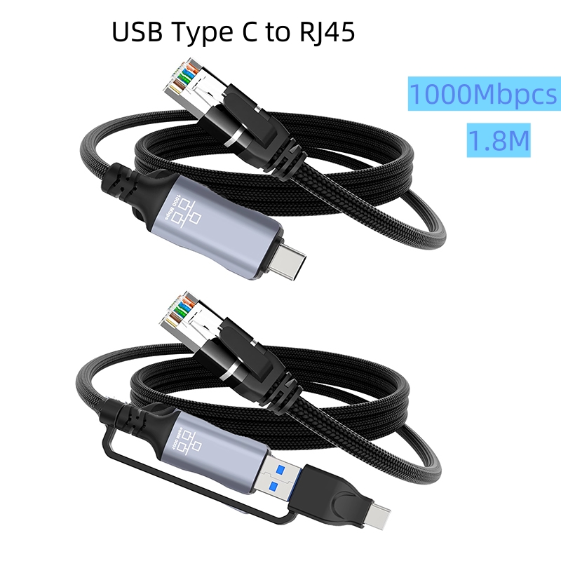 1.8M USB Type-C - RJ45 イーサネットア - Lan Cable Gaming のレビューと価格