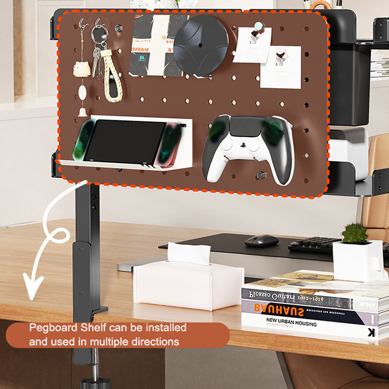 クランプ式14インチデスク上・下2段棚ユニット、テーブルアク - Gaming Console Desk のレビューと価格