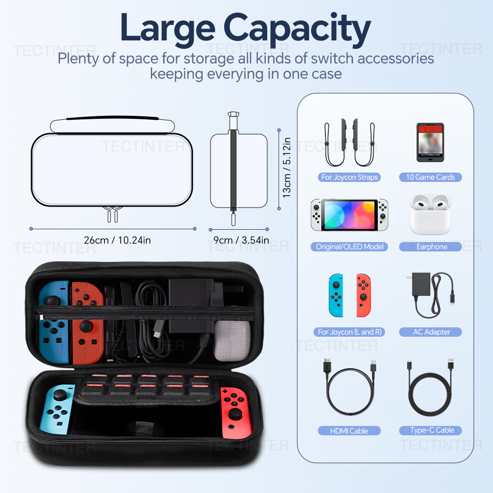 任天堂スイッチコンソール用キャリング収納ケースシェル耐衝撃ポ - Gaming Console Bag のレビューと価格