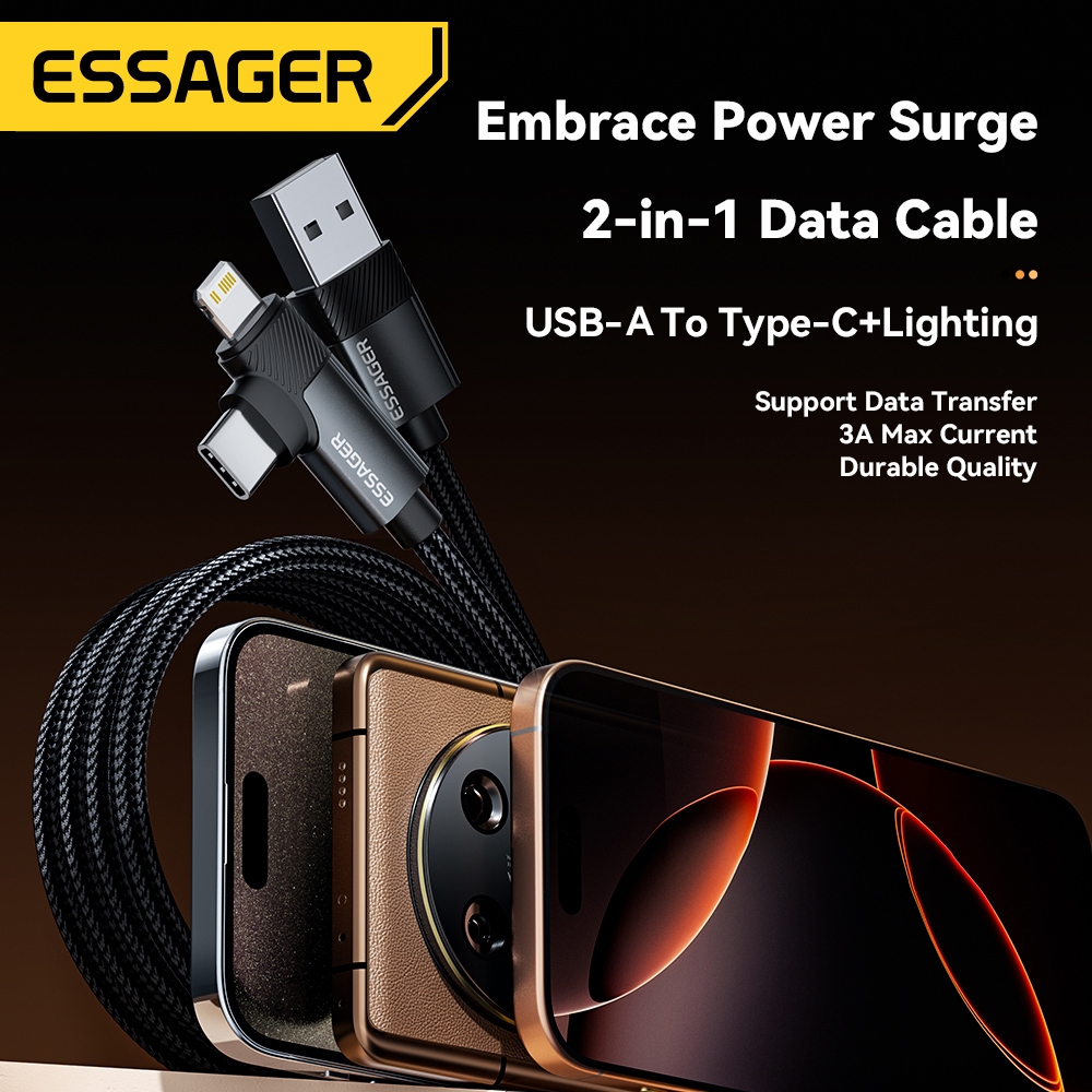 Essager 2-in-1 直角ケーブル USB A から - Gaming Console Ipad のレビューと価格