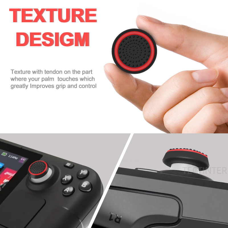 2/4 個シリコンサムスティックジョイスティックグリップキャ - Gaming Console Steam Deck のレビューと価格