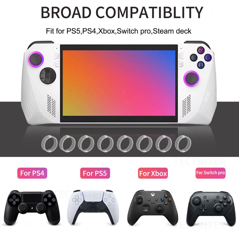 8 個の弾性保護ジョイスティックゴムリング PS5/PS4/ - Gaming Console Steam Deck のレビューと価格