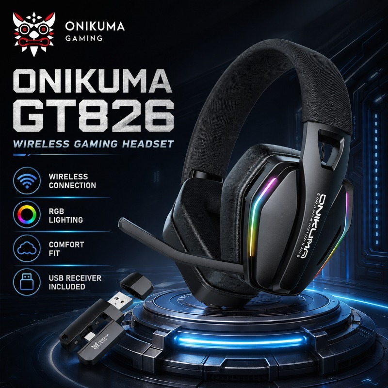 ONIKUMA GT826 ワイヤレスゲーミングヘッドセット - Gaming Console In Amazon のレビューと価格